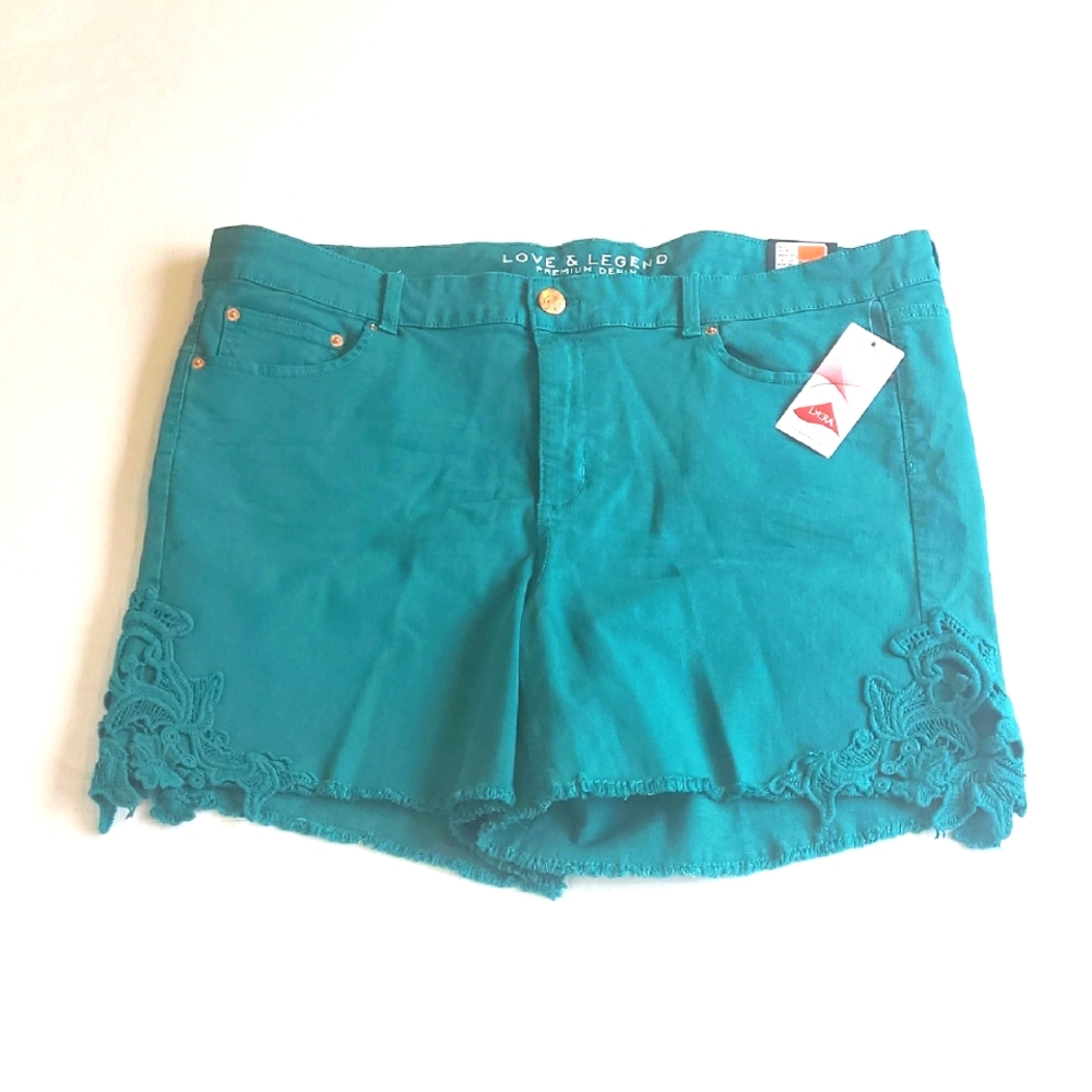 Love & Legend Teal Women's Shorts